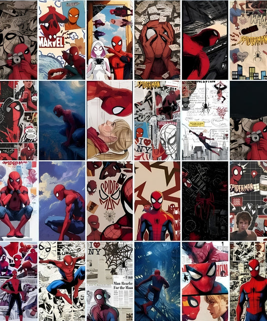 Spider-Man Poster Collection (30-Piece) | Premium A5 Marvel Wall Art Set