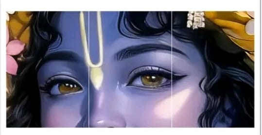 Divine Blue Krishna Aesthetic Poster Set (3-Piece) | Premium A4 Wall Art for Room Decor
