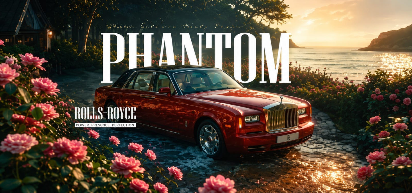 Rolls-Royce Phantom Luxury Car Poster Set (3-Piece) | Premium A4 Automotive Wall Art